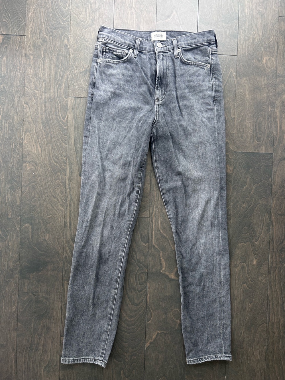 Citizens Of Humanity Olivia Grey Washed Skinny Jeans Size 25